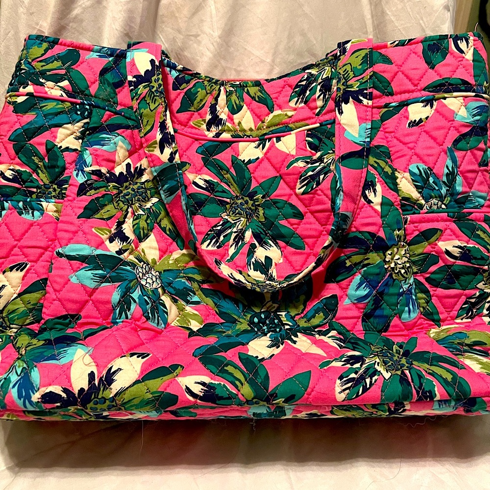 Vera Bradley Pleated Tote Tropical Paradise NWOT